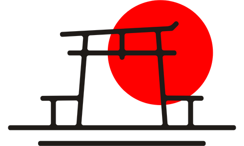 Dessin japonais soleil levant